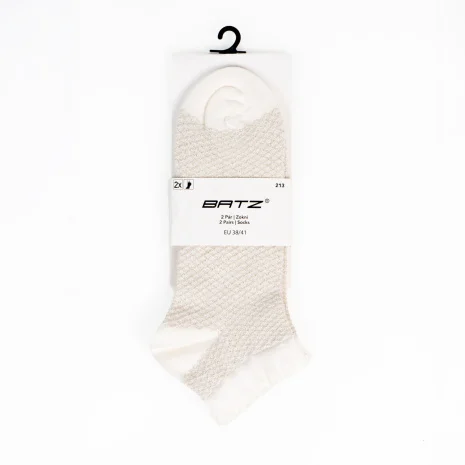 BATZ LIFESTYLE 2 pairs of Grace (ecru/ecru) socks
