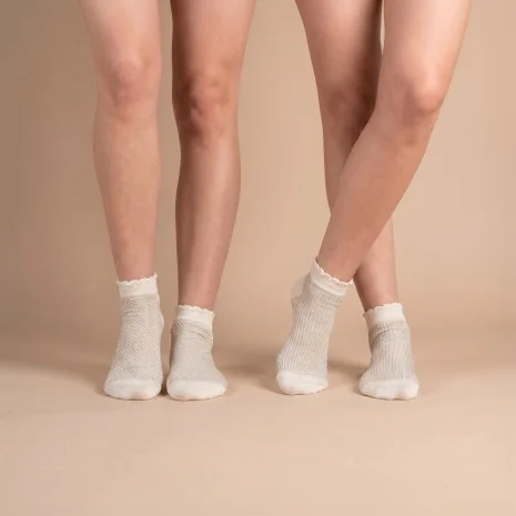 BATZ LIFESTYLE 2 pairs of Grace (ecru/ecru) socks