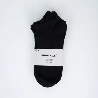 BATZ LIFESTYLE 3 páry One size (černá/černá/černá) kotníkové ponožky