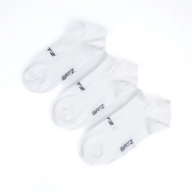 BATZ LIFESTYLE 3 páry One size (bílá/bílá/bílá) kotníkové ponožky