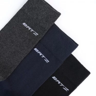 BATZ LIFESTYLE 3 páry Pánské (černé/modré/šedé) klasické ponožky