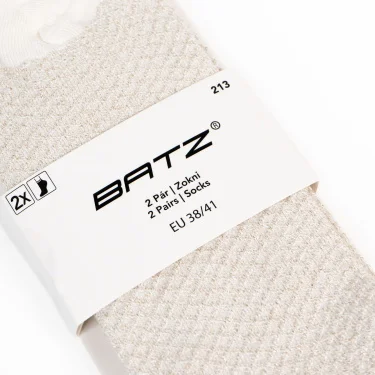 BATZ LIFESTYLE 2 pairs of Grace (ecru/ecru) socks
