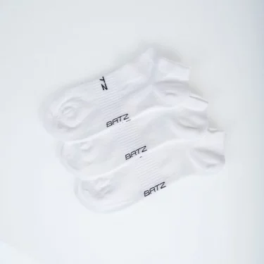 BATZ LIFESTYLE 3 páry Unisex (bílá/bílá/bílá) kotníkových ponožek
