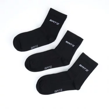 BATZ LIFESTYLE 3 páry Unisex (black/black/black) crew ponožek