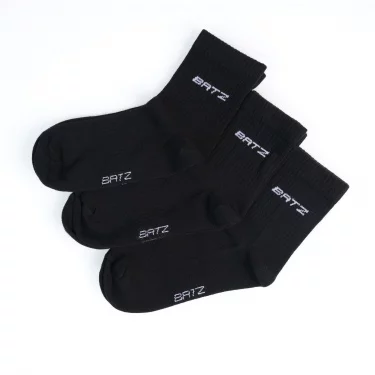 BATZ LIFESTYLE 3 páry Unisex (black/black/black) crew ponožek