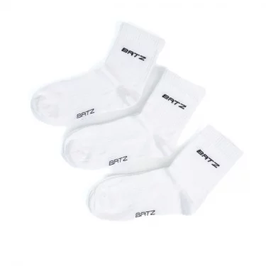 BATZ LIFESTYLE 3 páry Unisex (bílá/bílá/bílá) crew ponožky