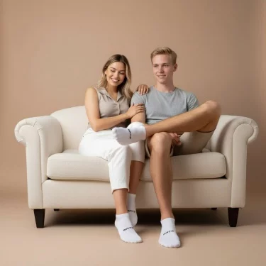 BATZ LIFESTYLE 3 páry Unisex (bílá/bílá/bílá) kotníkových ponožek