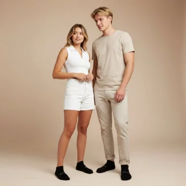 BATZ LIFESTYLE 3 páry Unisex (černá/černá/šedá) kotníkové ponožky