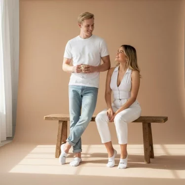BATZ LIFESTYLE 3 páry Unisex (bílá/bílá/bílá) neviditelné ponožky